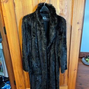 Full length black mink coat